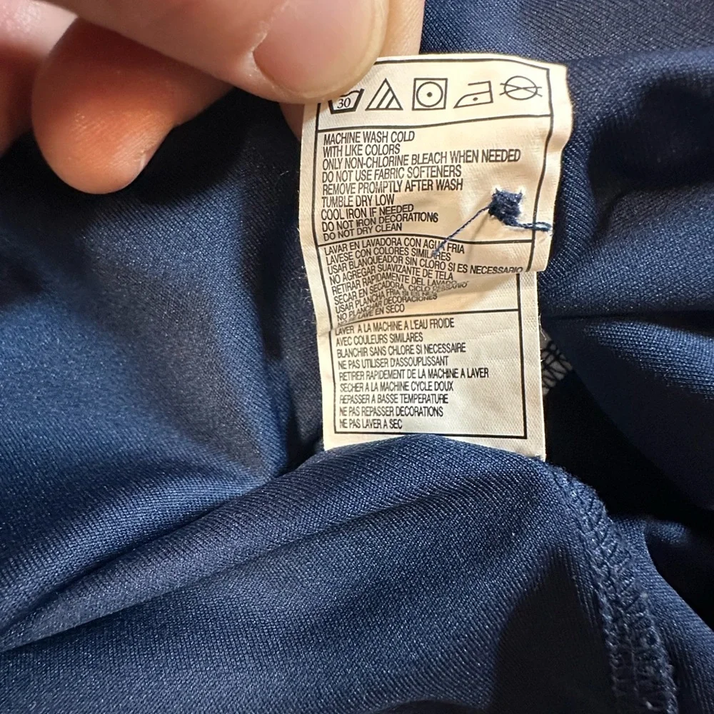 Adidas Dark Blue and White Notre Dame Men's Active Polo Shirt - Picture 11 of 12